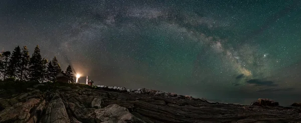 Vía Láctea Cielo Nocturno Maine — Foto de Stock