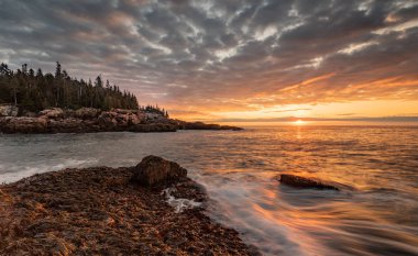 Sunrise in Acadia National Park Maine clipart