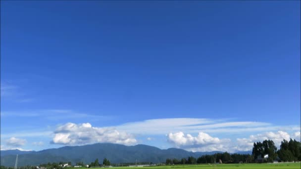 Tiempo Lapso Cielo Azul Nubes Montañas — Vídeos de Stock