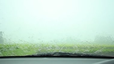 yağmurlu bir gün sürüş