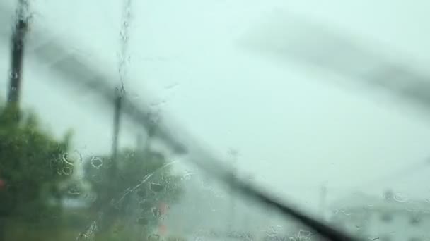 Jazda Deszczowy Dzień — Wideo stockowe