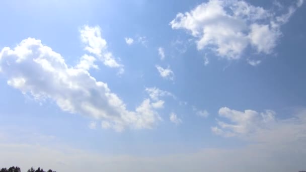 Céu Azul Nuvens Time Lapse Vídeo — Vídeo de Stock