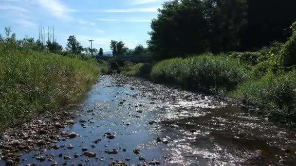 Vidéo Aérienne Japonais Nature Rivière Paysage Vue Aérienne — Video