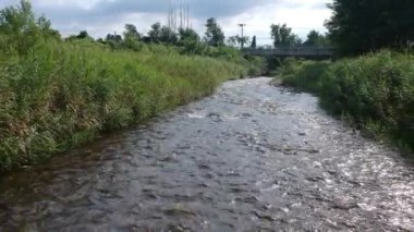 Havadan görünümü Japonca doğa nehir manzara görüntüleri Video
