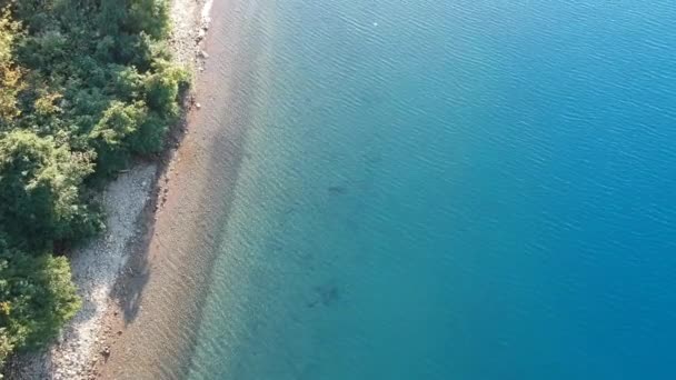 Aerial View Japanese Lake Tazawako — Stock Video