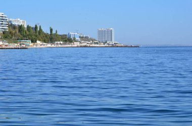 Odessa, Ukrayna - 09 20 2018: görünüm Eylül ayında plaj, Karadeniz çalışılabilir