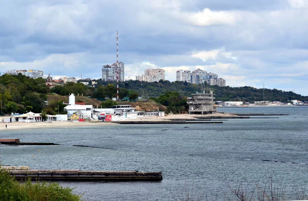 Odessa Ukrajna 2018 Megtekintése Előtt Vihar Tenger Közelében — Stock Fotó