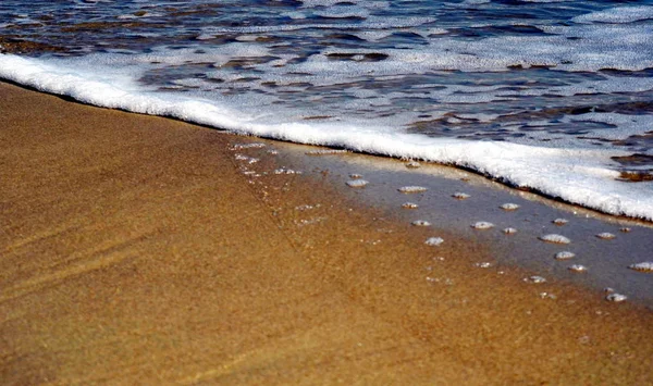 Ondas Mar Areia Amarela — Fotografia de Stock