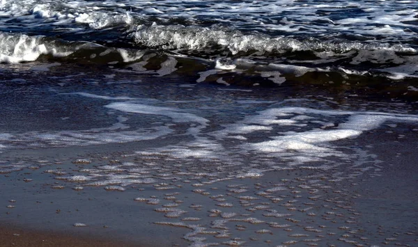 Autumn Waves Sand — Stock Photo, Image