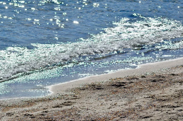 Морські Хвилі Піщаному Узбережжі — стокове фото
