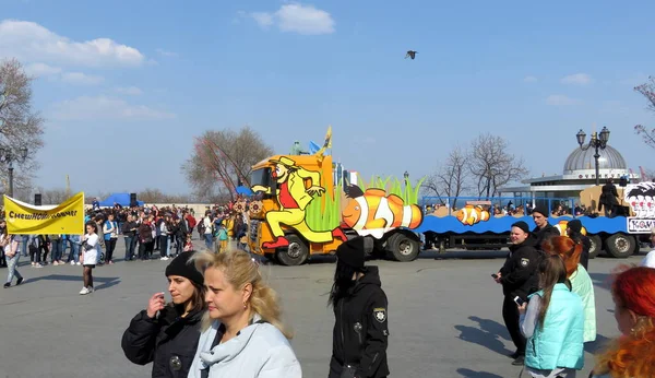 Οδησσός Ουκρανία 2019 Primorsky Boulevard Odessa Moves Procession Funny Ark — Φωτογραφία Αρχείου