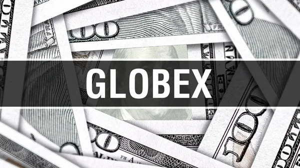 Conceito Closeup Globex Dólares Americanos Dinheiro Dinheiro Renderização Globex Dollar — Fotografia de Stock