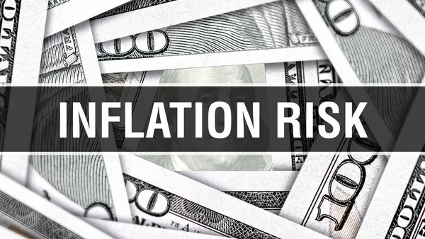 Koncepcja Zbliżenie Ryzyko Inflacji Amerykańskich Dolarów Cash Money Renderowania Ryzyko — Zdjęcie stockowe
