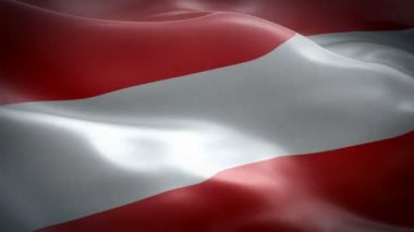 Avusturya bayrağı sallayarak video görüntüleri tam Hd. gerçekçi Avusturya bayrağı arka plan rüzgar. Avusturya bayrağı döngü Closeup 1080p Full Hd 1920 x 1080 görüntüleri. Full Hd Avusturya AB Avrupa ülke bayrakları