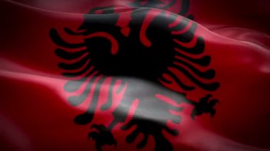 Arnavut bayrak portre 1080 p Full Hd 1920 x 1080 görüntüleri video rüzgarda sallayarak. Ulusal 3d Arnavut bayrak sallayarak. Arnavutluk sorunsuz döngü animasyon iz. Arnavutluk bayrağı Hd çözünürlük 1080 p arka plan