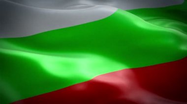 Bulgar bayrak portre 1080 p Full Hd 1920 x 1080 görüntüleri video rüzgarda sallayarak. Ulusal 3d Bulgar bayrak sallayarak. Bulgaristan sorunsuz döngü animasyon iz. Bulgar bayrak Hd çözünürlük arka plan. Bulgaristan bayrağı Closeup 1080p Full Hd video