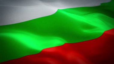 Bulgaristan dalgalanan bayrak. Ulusal 3d Bulgar bayrak sallayarak. Bulgaristan sorunsuz döngü animasyon iz. Bulgar bayrak Hd çözünürlük arka plan. Bulgaristan bayrağı Closeup 1080p Full Hd video sunum, film, haber için