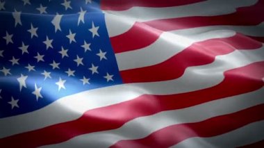 Amerika Birleşik Devletleri bayrağı Closeup 1080p Full Hd 1920 x 1080 görüntüleri video rüzgarda sallayarak. Ulusal 3d Amerika Birleşik Devletleri bayrağı sallayarak. ABD sorunsuz döngü animasyon iz. Amerika Birleşik Devletleri bayrağı Hd arka plan 1080p