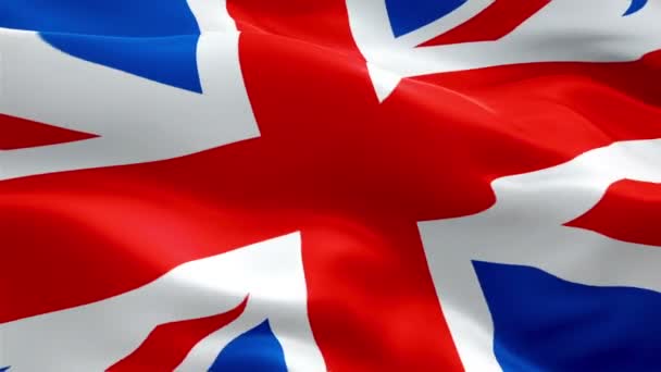 Flag United Kingdom Great Britain National Flag Waving Sign United — Stock Video