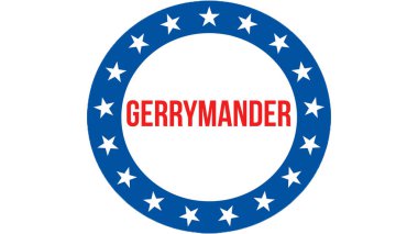 seçim bir ABD arka planda, 3d render oylarının. Amerika Birleşik Devletleri bayrağı rüzgarda sallayarak. Oylama, özgürlük demokrasi, gerrymander kavramı. Bize başkanlık seçimleri afiş adam