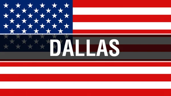 Πόλη Του Ντάλλας Φόντο Σημαίας Ηπα Rendering Ηνωμένες Πολιτείες Της — Φωτογραφία Αρχείου
