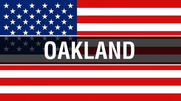 Oakland Ciudad Fondo Bandera Representación Bandera Los Estados Unidos América — Foto de Stock