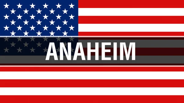 Anaheim City Usa Flag Background Rendering United States America Flag — Stock Photo, Image