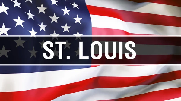Louis City Usa Flag Background Rendering United States America Flag — Stock Photo, Image
