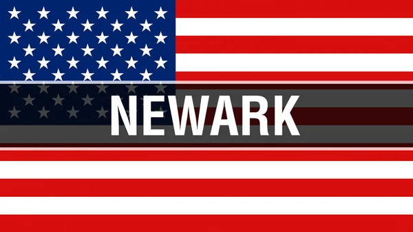 Newark City Usa Flag Background Rendering United States America Flag — Stock Photo, Image