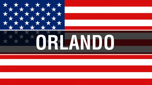 Orlando City Usa Flag Background Rendering United States America Flag — Stock Photo, Image