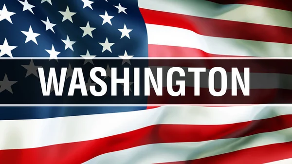 Estado Washington Fondo Bandera Representación Bandera Los Estados Unidos América — Foto de Stock