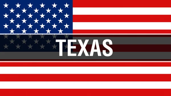 Texas State Usa Flag Background Rendering United States America Flag — Stock Photo, Image