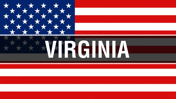 Virginia Státu Pozadí Vlajky Usa Vykreslování Objektů Spojené Státy Americké — Stock fotografie