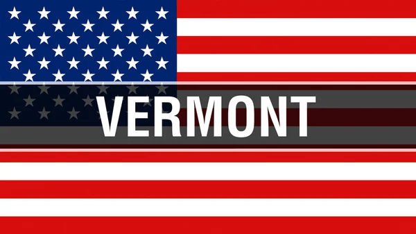 Vermontský Státní Pozadí Vlajky Usa Vykreslování Objektů Spojené Státy Americké — Stock fotografie
