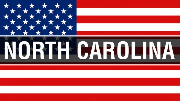 Carolina Norte Estado Fundo Bandeira Dos Eua Renderização Bandeira Dos — Fotografia de Stock