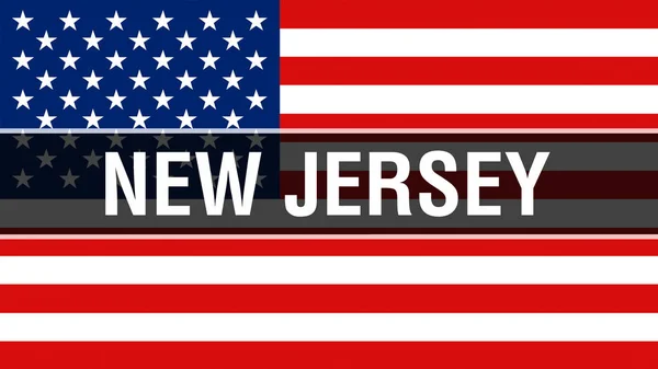 Stát New Jersey Pozadí Vlajky Usa Vykreslování Objektů Spojené Státy — Stock fotografie