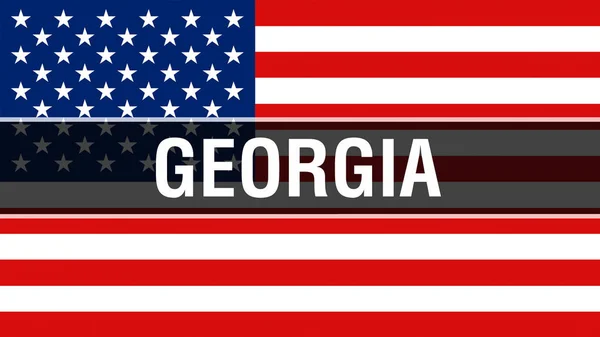 Georgia State Usa Flag Background Rendering United States America Flag — Stock Photo, Image