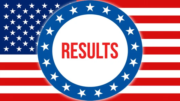 Results Election Usa Background Rendering United States America Flag Waving — Stock Photo, Image