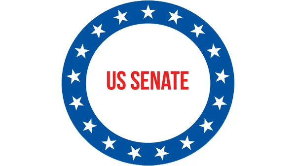 Élection Sénatoriale Américaine Sur Fond Américain Rendu Drapeau Des États — Photo