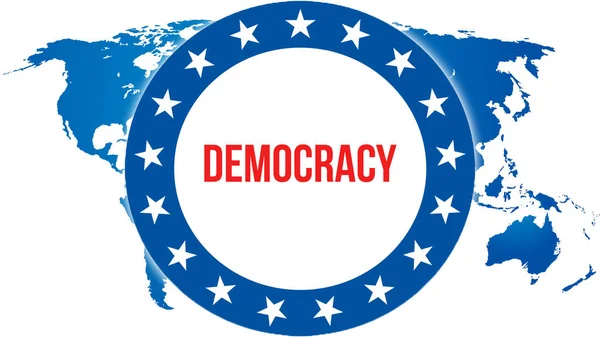 民主竞选在世界背景 世界国家地图作为政治背景概念 自由民主 民主概念 民主和总统选举横幅 — 图库照片