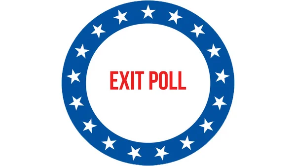 Exit Poll Выборы Фоне Сша Рендеринг Флаг Соединенных Штатов Америки — стоковое фото