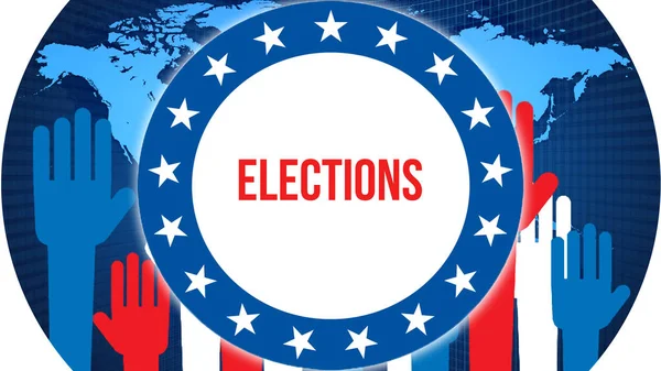 Elections Election World Background Rendering World Country Map Political Background — Stock Photo, Image