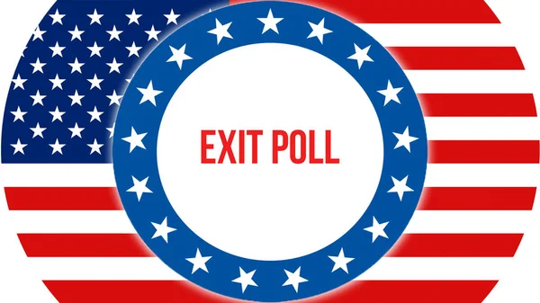 Exit Poll Wyborów Tle Usa Renderowania Polska Flaga Macha Wietrze — Zdjęcie stockowe