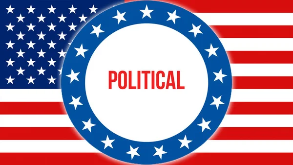 Usa 背景下的政治选举 美国国旗在风中飘扬 自由民主 政治概念 美国总统选举旗帜背景 — 图库照片
