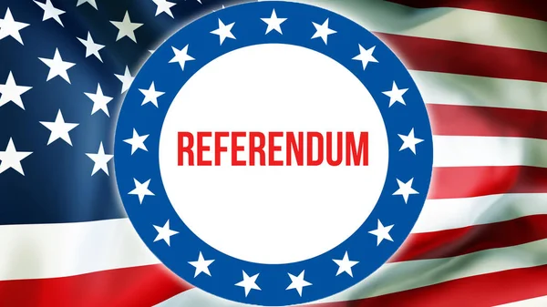 Referendum Election Usa Background Rendering United States America Flag Waving — Stock Photo, Image