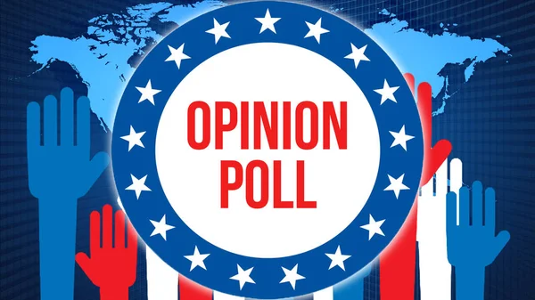 Opinion Poll Election Usa Background Rendering United States America Flag — 图库照片