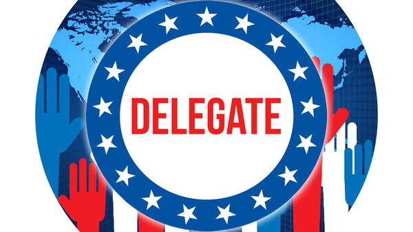 делегировать выборы на фоне Мира, 3D рендеринг. Карта мира как политическая концепция. Голосование, демократия свободы, делегирование концепции. Концепция делегирования и президентских выборов
