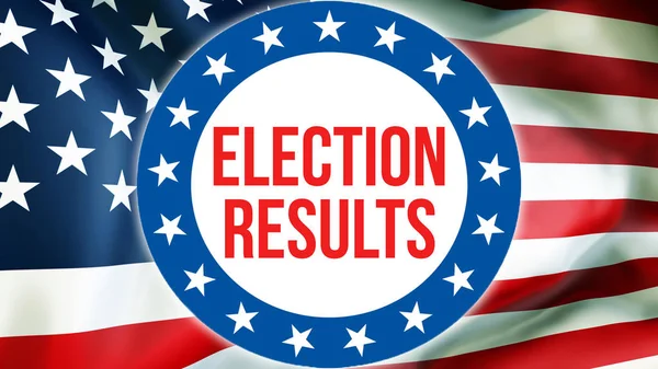 Wahlergebniswahl Auf Einem Hintergrund Darstellung Vereinigte Staaten Von Amerika Fahne — Stockfoto