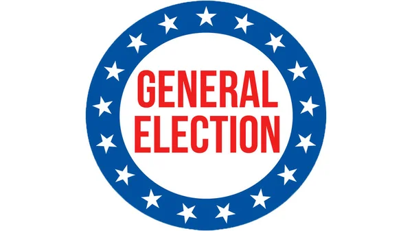 general election election on a USA background, 3D rendering. United States of America flag waving in the wind. Voting, Freedom Democracy, general election concept. US Presidential election banner backgroun