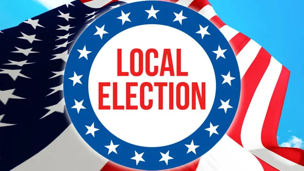 Local Election Election Usa Background Rendering United States America Flag — Stock Photo, Image